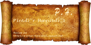 Pintér Hannibál névjegykártya